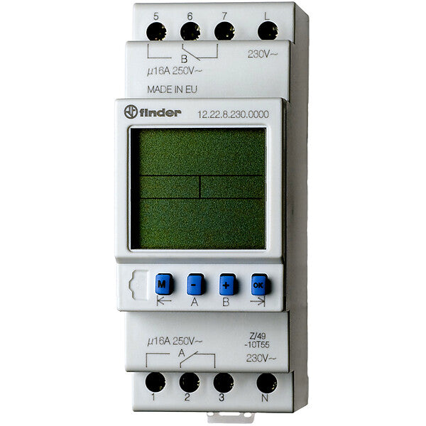 Finder Zeitschaltuhr 2W,16A,230V,B=35,8mm 12.22.8.230.0000